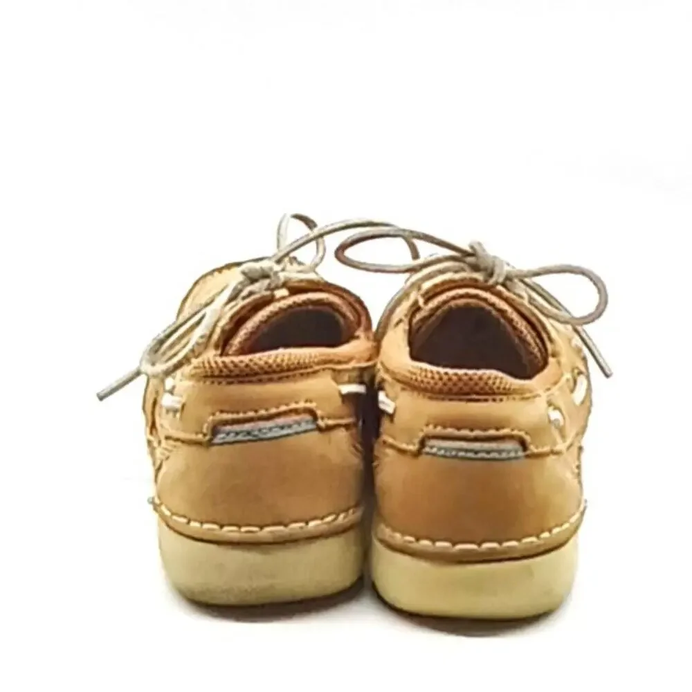 Bass Boat Shoes Loafers Breezy Brown Leather Tie Men's 9.5 Leather Uppers